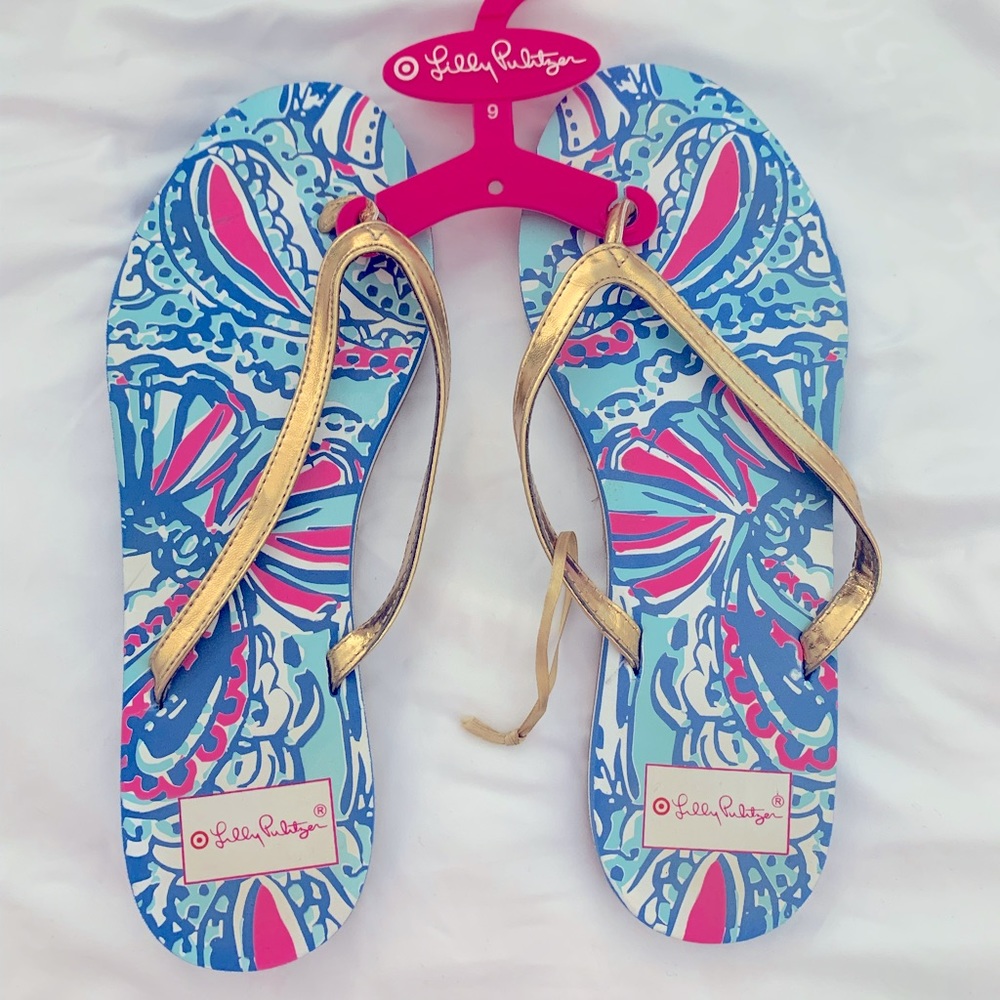 Lilly Pulitzer for Target Flip Flops Sz 9